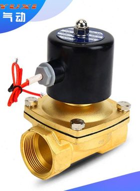 全铜水阀电磁阀2W350-35 DN32 1.2寸开关排水阀气阀控制阀24V220V