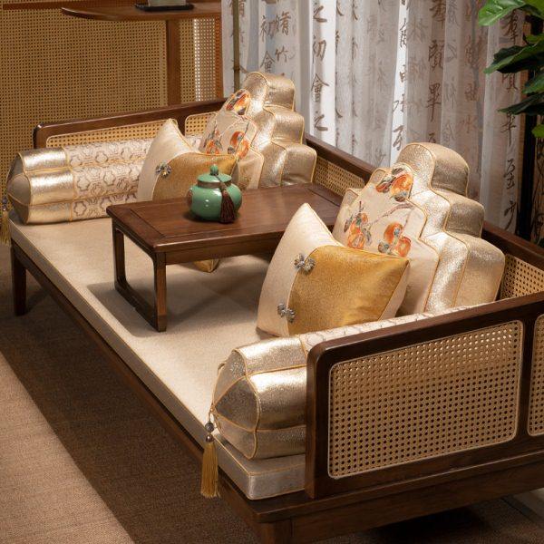 实木坐垫新中式罗汉床沙发垫防滑家用红木海绵座垫套罩高档垫子,居家布艺,沙发垫,淘宝优惠券,粉丝福利购,淘宝优惠卷