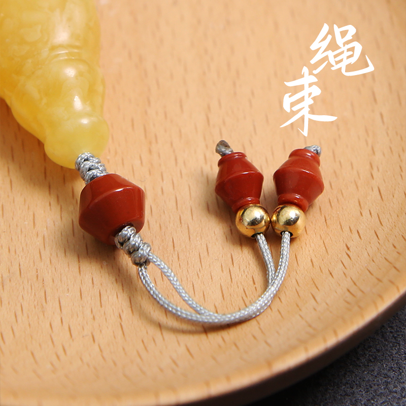 正宗南红绳束勒子 百香籽隔珠腰金刚星月菩提配饰文Y玩吊坠弟子珠
