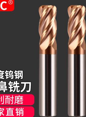 60度钨钢合金圆鼻刀牛鼻子刀立铣刀4R0.5 6R1 8R2 10R3 R1.5加长