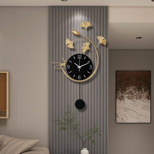 钟表挂钟客厅背景墙格栅挂件装饰时钟现代简约时尚创意轻奢石英钟