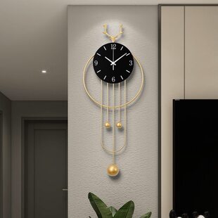 时钟挂钟客厅北欧创意家用装饰钟表简约时尚背景墙格栅挂饰石英钟