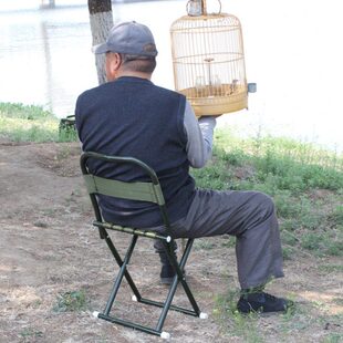 便携式靠背凳户外折叠椅子便携凳送给老人用方便携带椅子带靠背