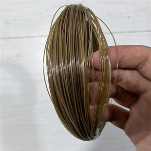 枯草色土黄色黑色硬质尼龙单丝胶丝线编织鱼线不反光钓鱼线串钩线