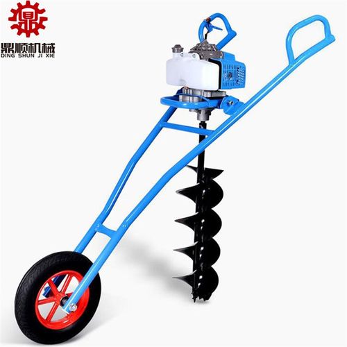 手推式地钻挖坑机栽植树打桩钻孔打坑机破冰打渔器果园施肥打洞机