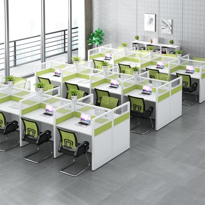 职员办公桌椅组合4人电话销售小卡位办公室6人屏风隔断员工位卡座