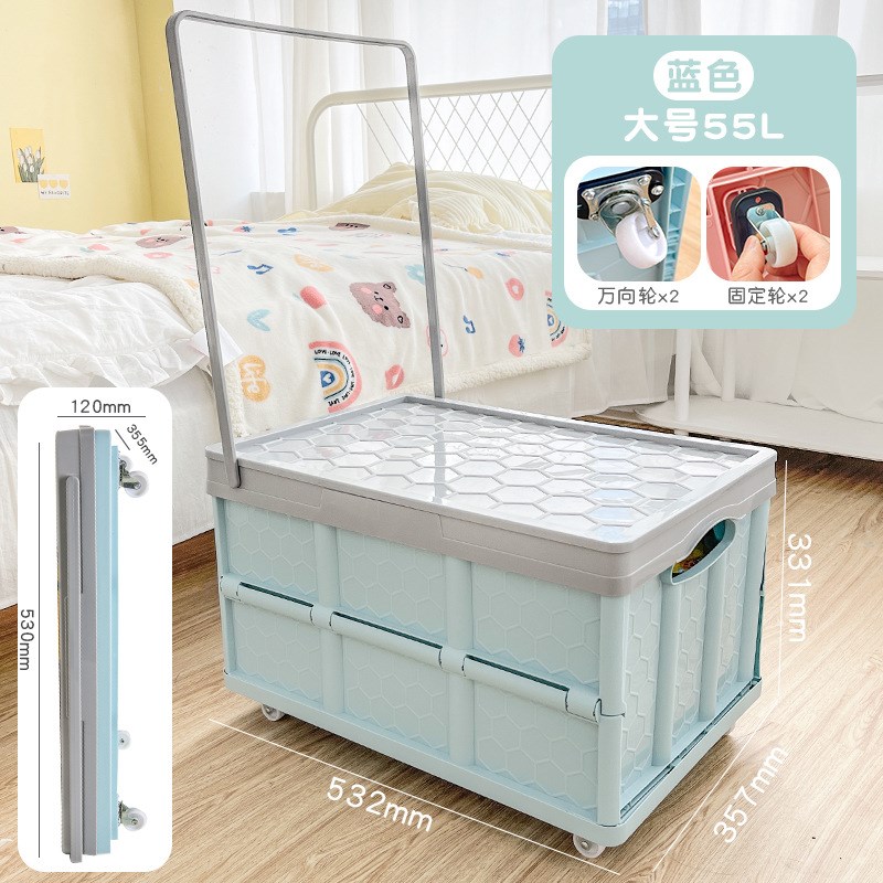 拿快递小推车折叠家用轻便拉货搬运拖车可爱拉杆便携购物