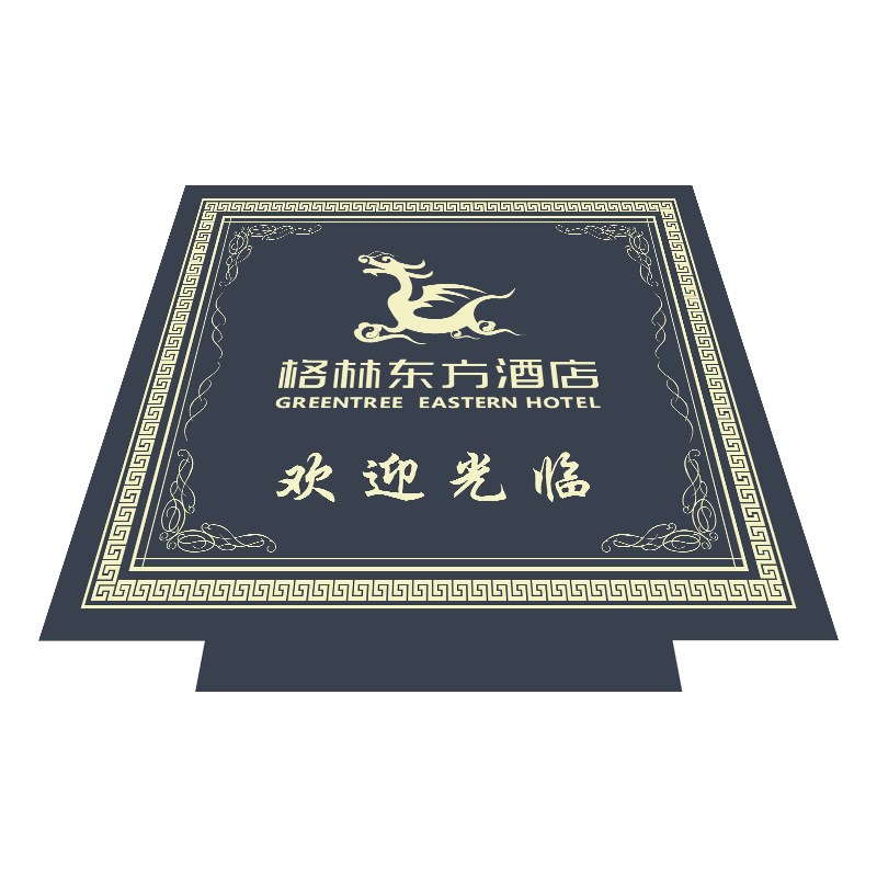 电梯地毯裁剪logo轿厢尺寸星期欢迎光临商用酒店迎宾腈纶裁剪地垫