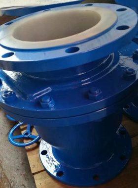 H44F46 旋启式衬氟法兰止回阀 衬氟止回阀 H44J