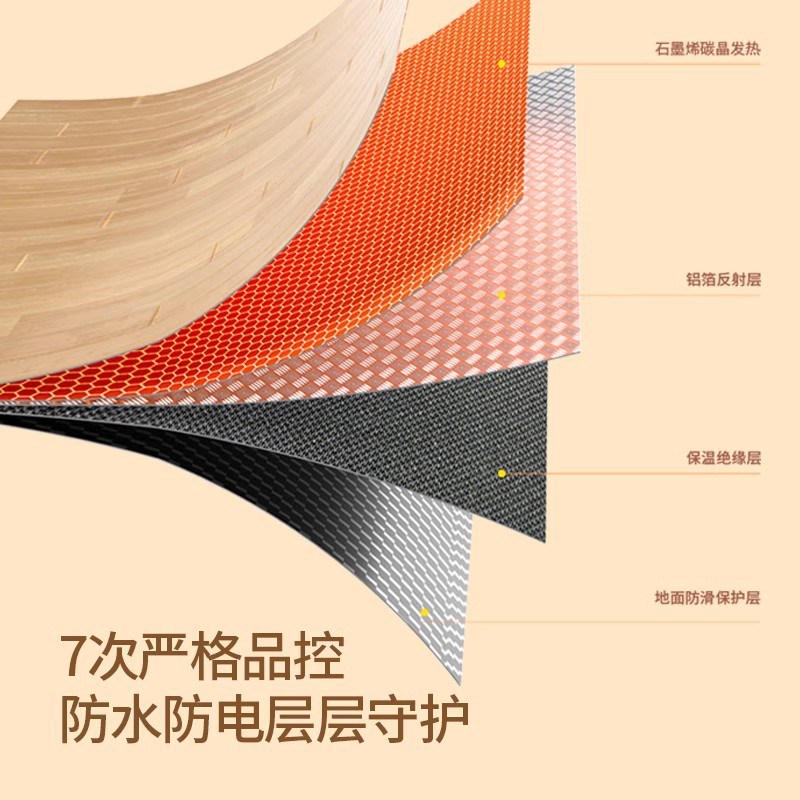 石墨烯碳晶加热地垫地暖垫家用客厅电热毯单双人电热地毯发热地板