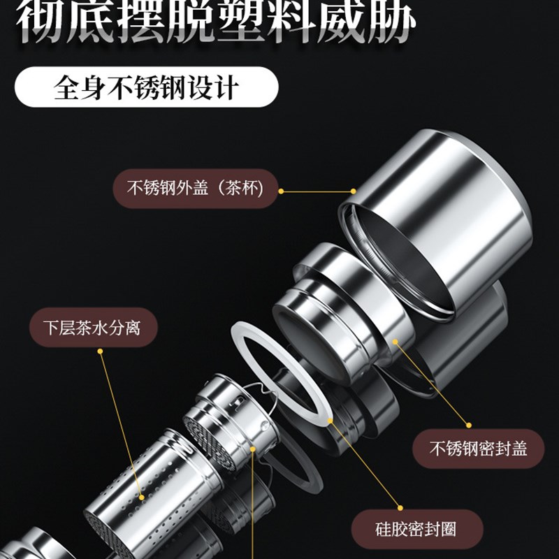 1VPR316全不锈钢保温水壶户外旅行车载便携大容量保温杯暖热水壶