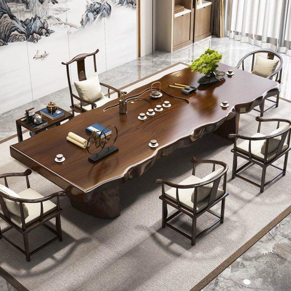 F7NN1原木大板实木茶桌新中式泡茶桌自然边禅意喝茶台公室茶桌,商业/办公家具,茶台/茶桌,淘宝优惠券,粉丝福利购,淘宝优惠卷