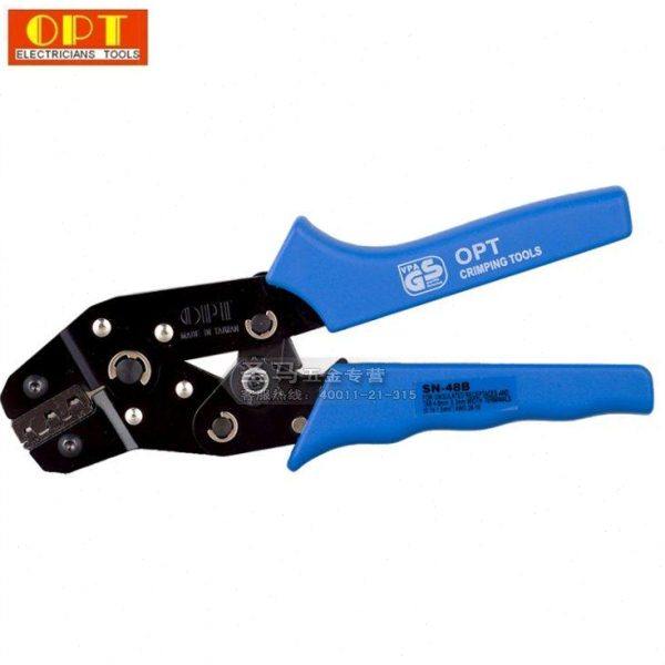 【台湾OPT】SN-48B棘轮式 TAB端子压线钳 压接钳0.14-1.5mm2,五金/工具,压线钳,淘宝优惠券,粉丝福利购,淘宝优惠卷