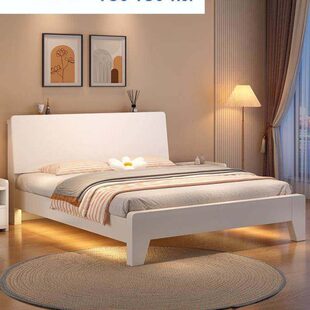 1米3宽的单人床1米35小户型短床实木床现代简约1.8米主卧经济型出