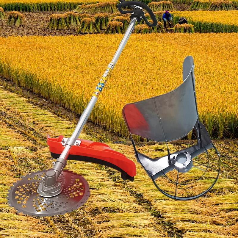 杂草背负式割草机侧挂式汽油割稻机圆盘除草农用手持式收稻机
