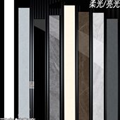 1500踢脚线瓷砖1.5米全瓷地脚线极简黑色白色柔光定做内嵌地角线