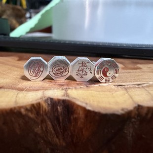 足银一体式 讳字耳钉需要哪两个下单时一定请备注 道系耳钉朱砂s款