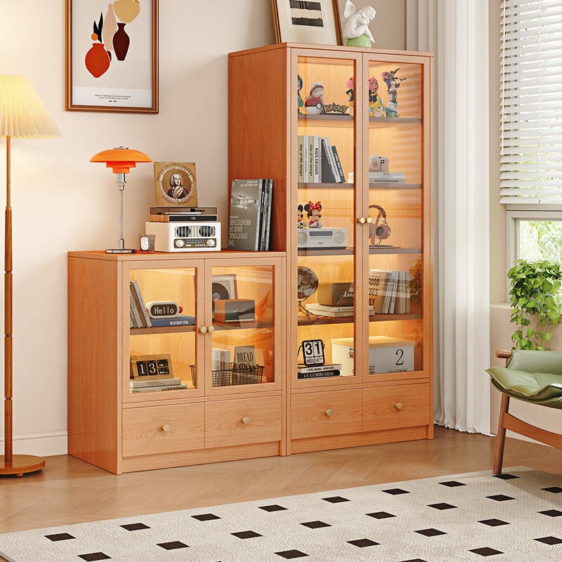 实木书柜一体整墙定制柜子客厅z书房储物柜尺寸定做满墙组合书橱