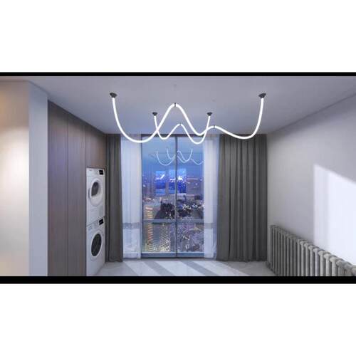 餐厅吊灯极简波浪吧台饭厅餐桌灯具北欧简约办公室茶室厅灯饰灯具