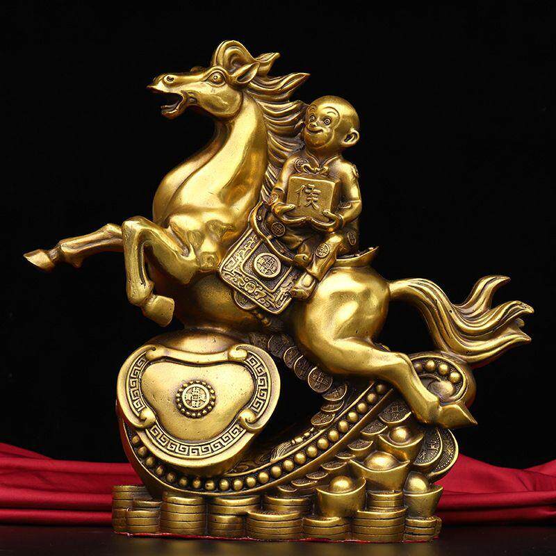 铜马上封侯大铜制马铜猴子摆件办公室客厅桌面摆放装饰工艺品