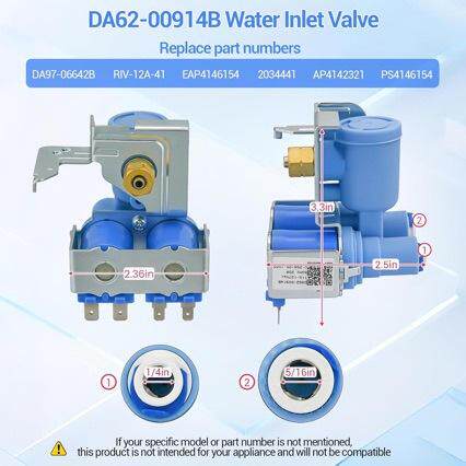 DA62-00914B适用三星冰箱进水阀DA97-06642B 120V冰箱配件电冰箱