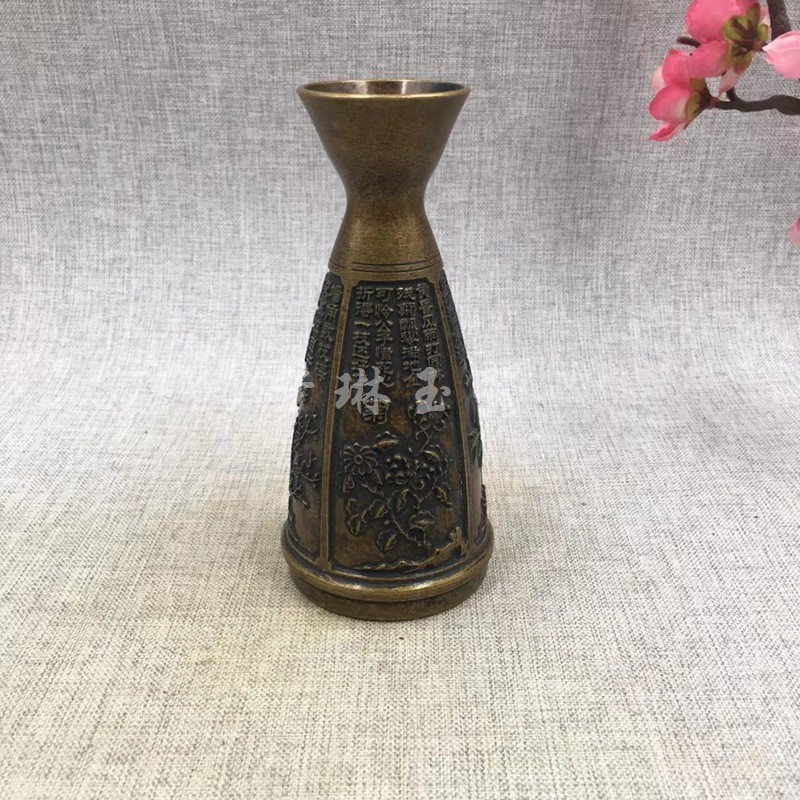 仿古纯铜黄铜紫铜龙凤鱼梅兰竹菊分酒器温酒器酒壶酒具工艺品摆件