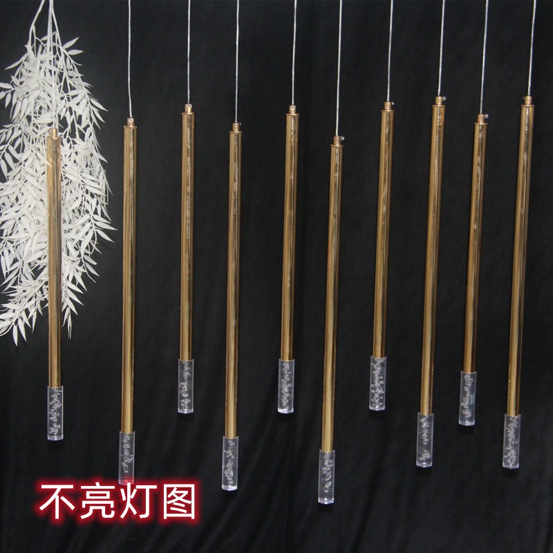 婚庆道具吊顶串灯电镀金色火柴灯酒店婚礼堂吊顶灯美陈橱窗装饰灯
