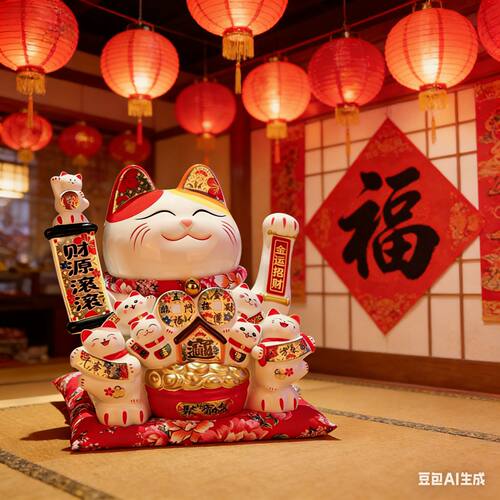 招财猫摆件开业大号店铺前台自动摇手客厅乔迁新居礼品电动发财猫