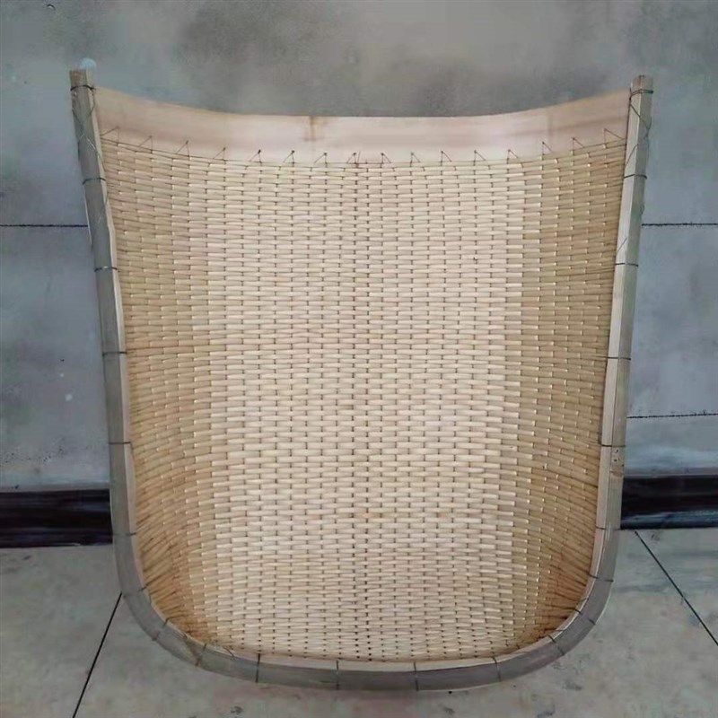 新款纯手工簸箕柳编家用大小号红色白色竹编笸箩收纳筐大农用藤编