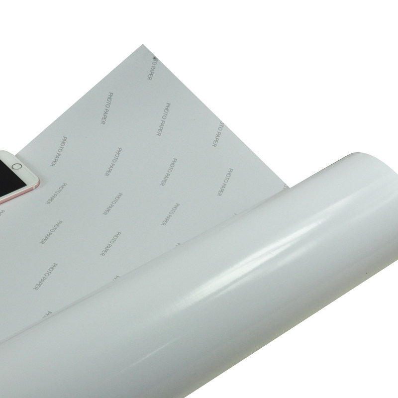 背胶相纸150g高光哑光不干胶贴纸A1卷筒190g喷墨打印RC背胶相片纸