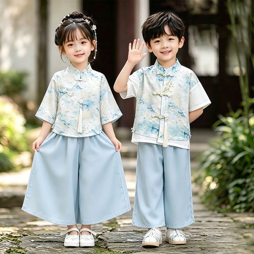 儿童汉服演出服新中式古风班服