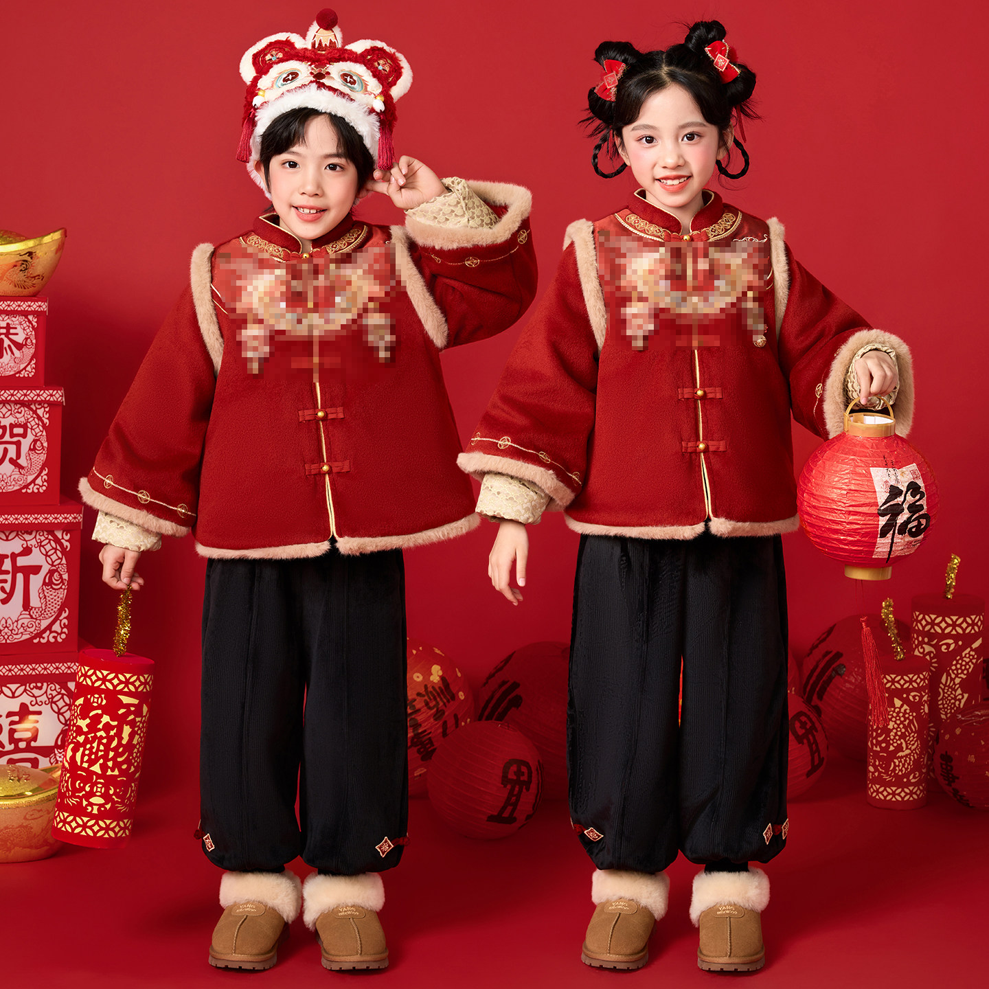 儿童拜年服新款演出服中式唐装