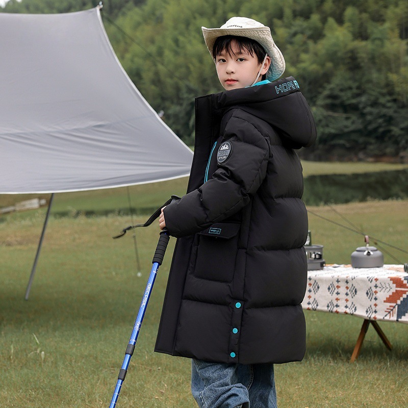 2025新款儿童长款过膝羽绒棉服极寒保暖中长款棉袄中大童外套棉衣