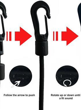 外31件套户皮TOB划艇配件弹力绳震钩套装绳自行车船露营减配件