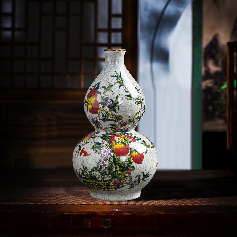 景德镇陶瓷器 仿古董古玩花瓶 家居客厅装饰工艺品古典摆件
