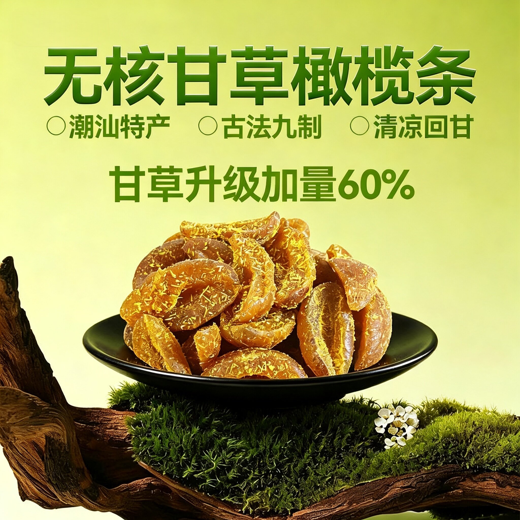 无核甘草橄榄条官方旗舰店潮汕特产盐津蜜饯果脯咸甜零食特级九制
