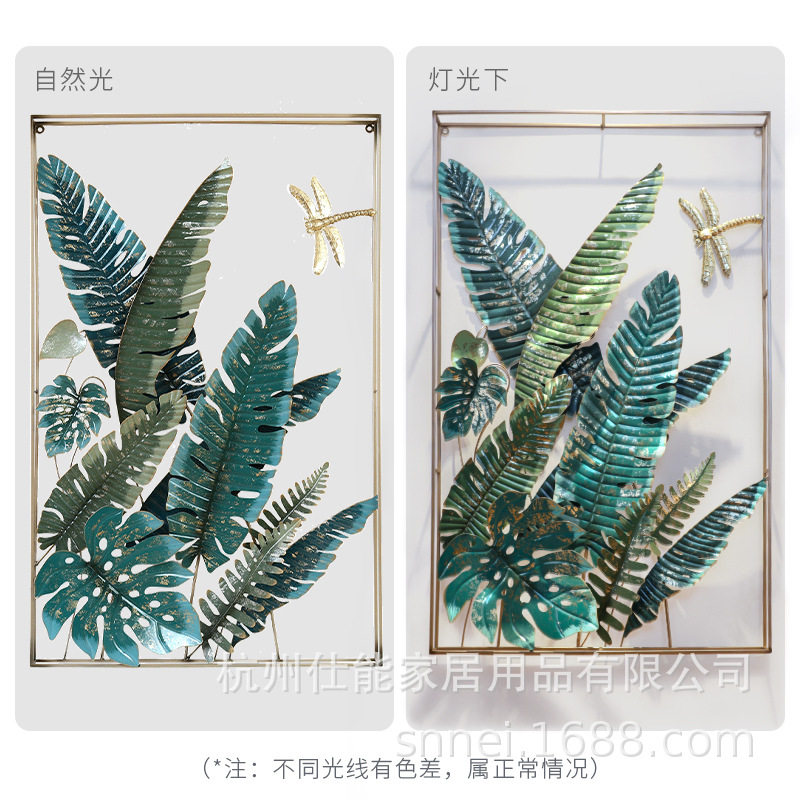美式创意家居入户门正对墙挂件清新餐厅绿植壁挂进门玄关装饰挂饰