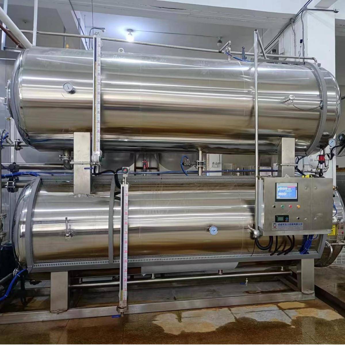 厂家货源不锈钢杀菌釜水浴蒸汽灭菌锅鸭脖全自动高温杀菌锅