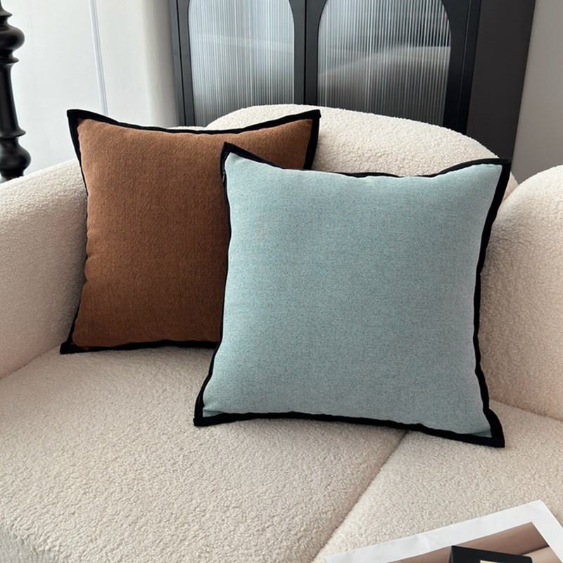 现代简约沙发抱枕靠枕卧室床阳台可拆洗靠背套Q样板房美拉德系软