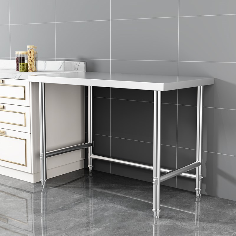 单层不锈钢工f作台厨房灶台案板置物架一层打荷台饭店切菜桌打包