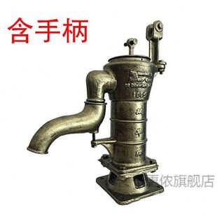 大号100型铸铁摇水机手动摇水泵水井压井头压水井井头摇井泵古铜