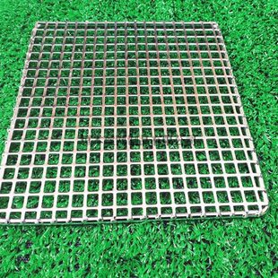 长方形冲孔烧烤网商用加厚方格304不锈钢蒸煮烘烤架盘火盆烤网长