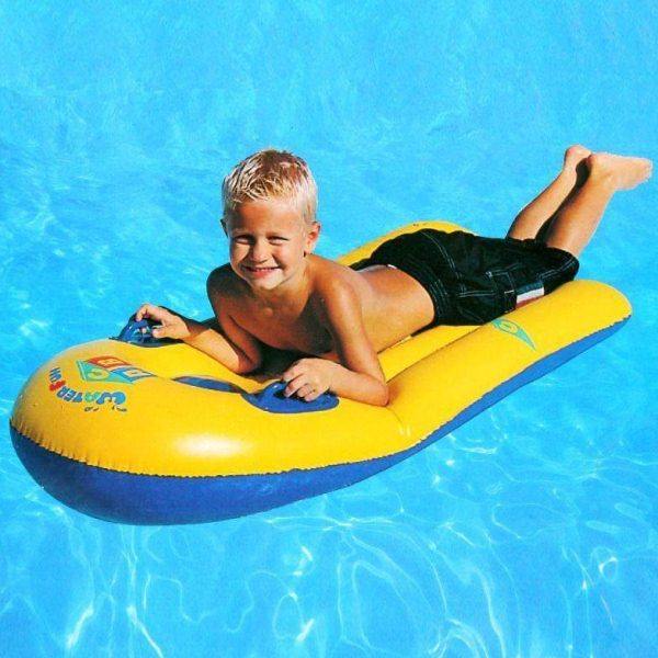 冲浪板儿童加厚戏水浮排加大带把手小孩游泳圈浮板滑水板游泳装备