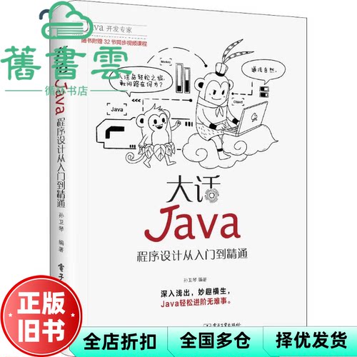 【正版旧书】大话Java 程序设计从入门到精通 孙卫琴 电子工业出版社 9787121349300
