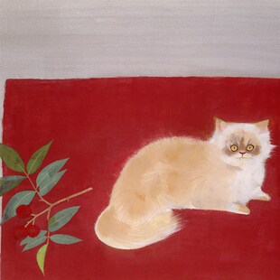 米范 奥村画牛日民猫式宿挂土客厅背景墙装饰画现代田园风格壁画