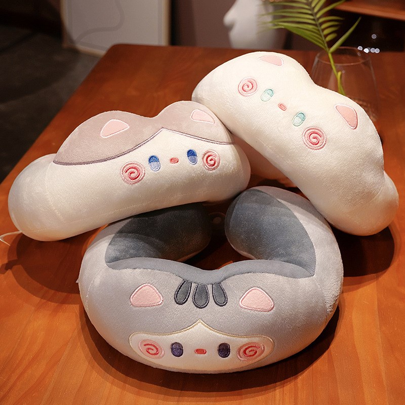 可爱猫咪u型枕护颈枕飞机脖子颈椎头枕便携u形枕头车载脖枕学生