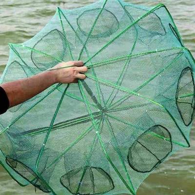 荞芬新款加厚加粗骨架折叠网龙抓鱼龙只进不出网抓螃蟹龙虾方鱼笼