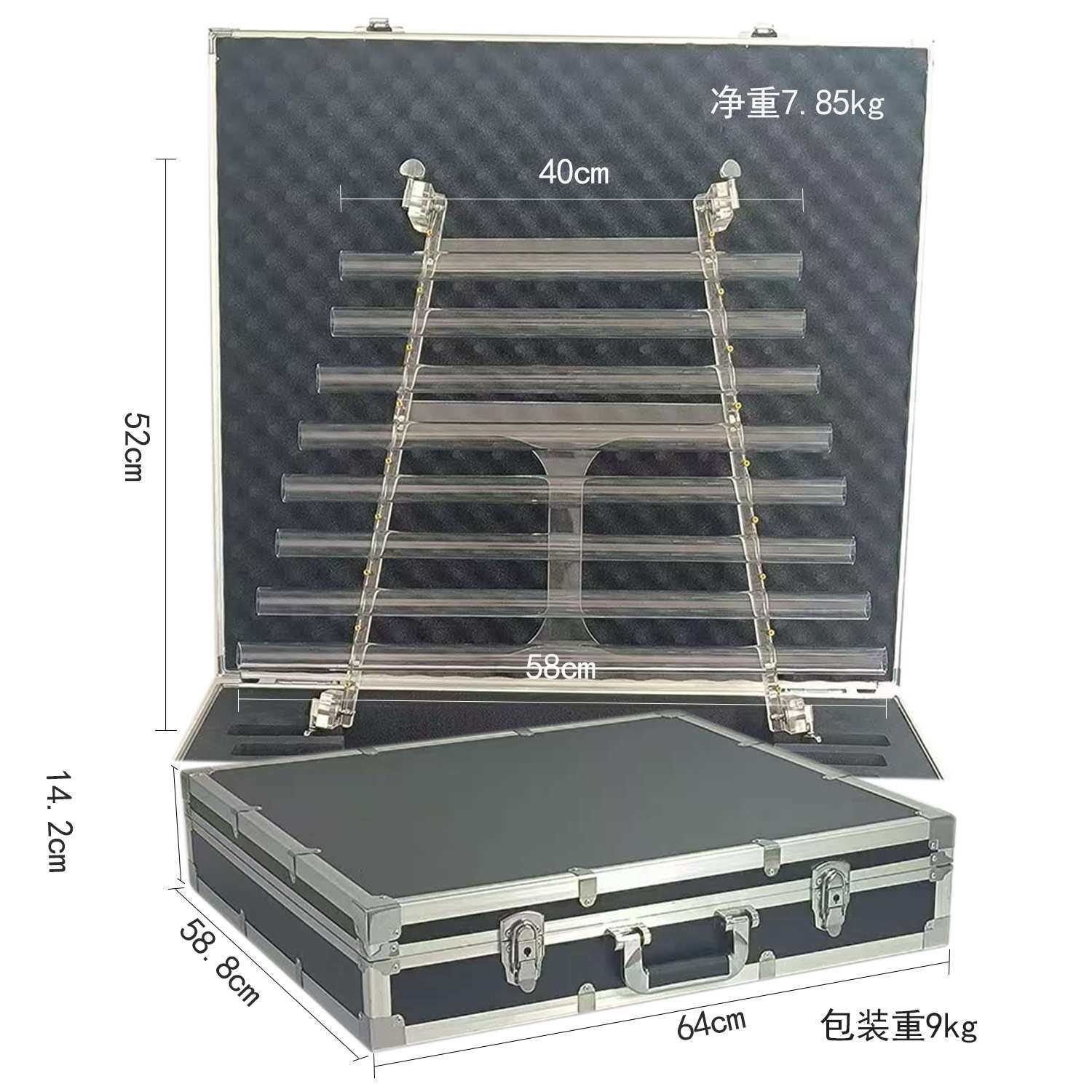 水晶竖琴大号带手提箱打击棒入门打击石英乐器减压新手音乐演奏型