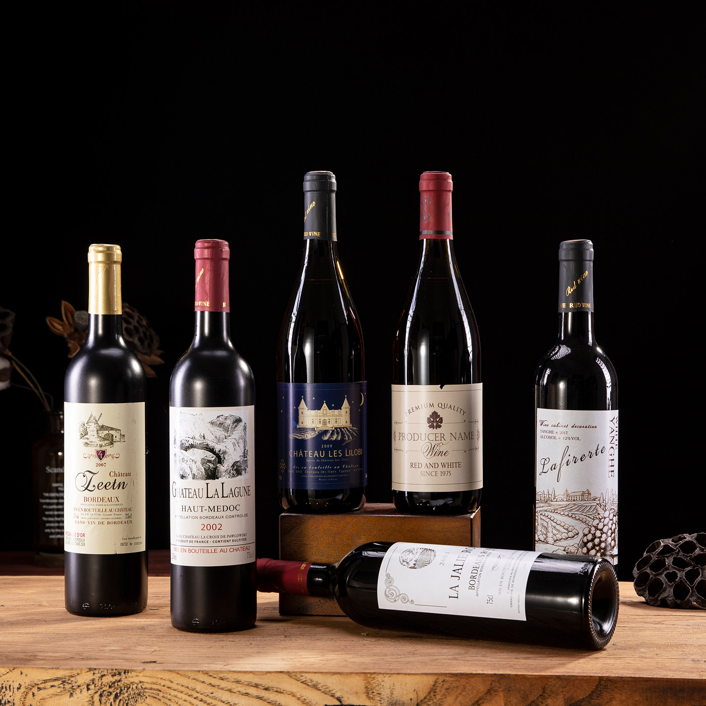 仿真酒柜假红酒瓶创意装饰摆件家居吧台样板房展示架葡萄酒瓶模型