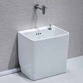 元 匠小号拖把池家用阳台卫生间地盆拖布池陶瓷墩布池40×30